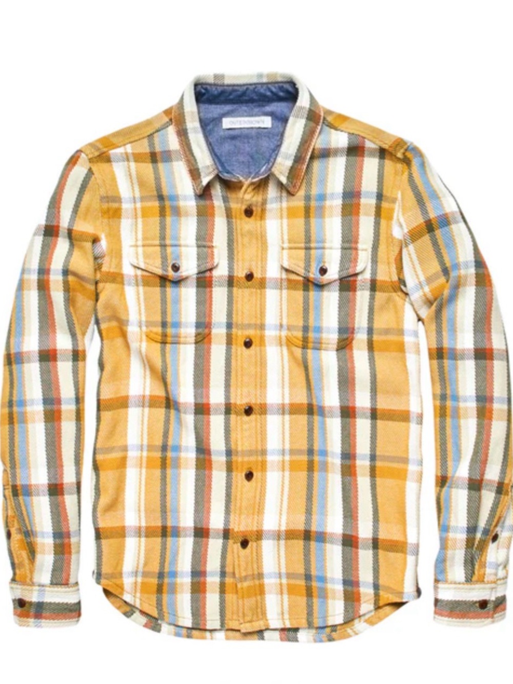 OUTERKNOWN PLAID BLANKET SHIRT, SIZE MEDIUM